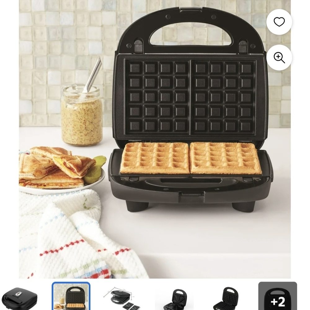 Mainstays Black Waffle Maker